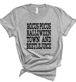 Hocus Pocus Halloween Town Bettlejuice Fall Tee